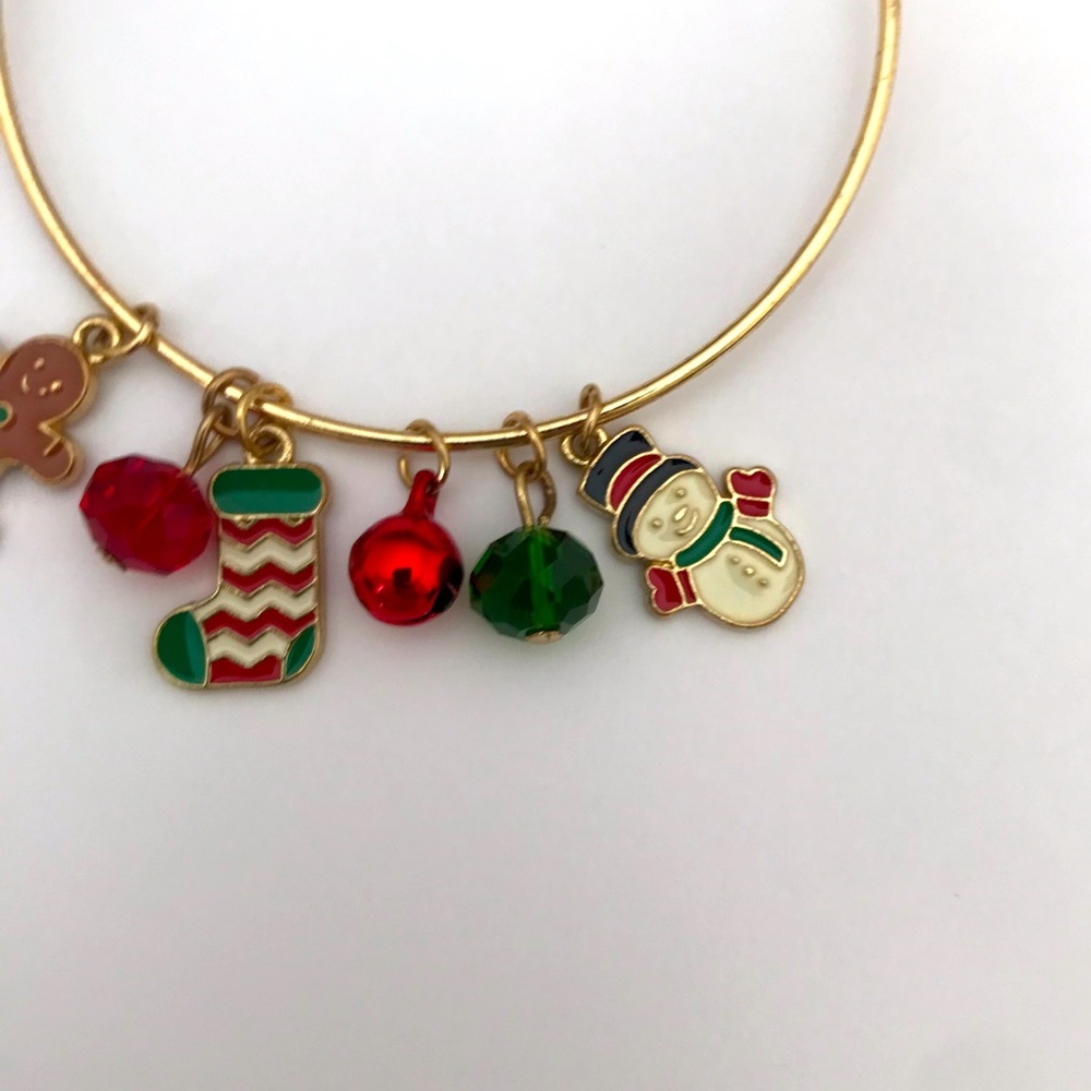 Christmas Charm Bangle Bracelet - Picture 3 of 5